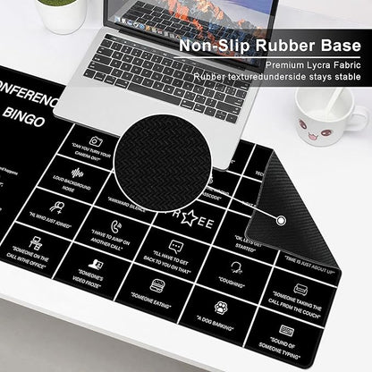 Baziabbo Office Desk Mat, Conference Call Bingo Mouse Pad - Image 5