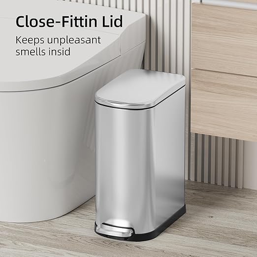 KUK Slim Bathroom Trash Can - Image 2
