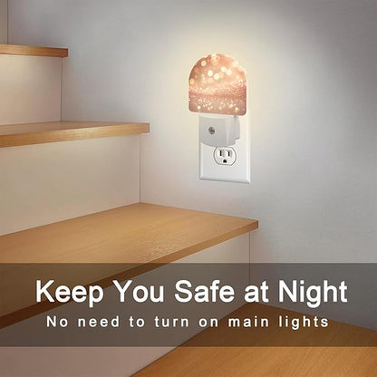 sndheke Rose Pink Glitter Night Light, 0.5w Energy Saving Sleep Friendly - Image 6