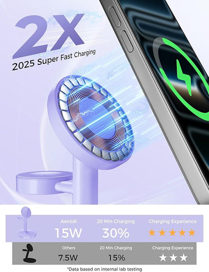 Aeinidi 2026 3 in 1 Wireless Charging Station Compatible - Image 2