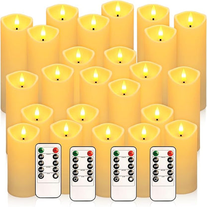 24 Packs of flameless LED Pillar Candles - Image 2