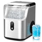 Nugget Ice Maker Countertop, 40lbs/Day Stainless Steel Small Soft Chewable by TUATNUT