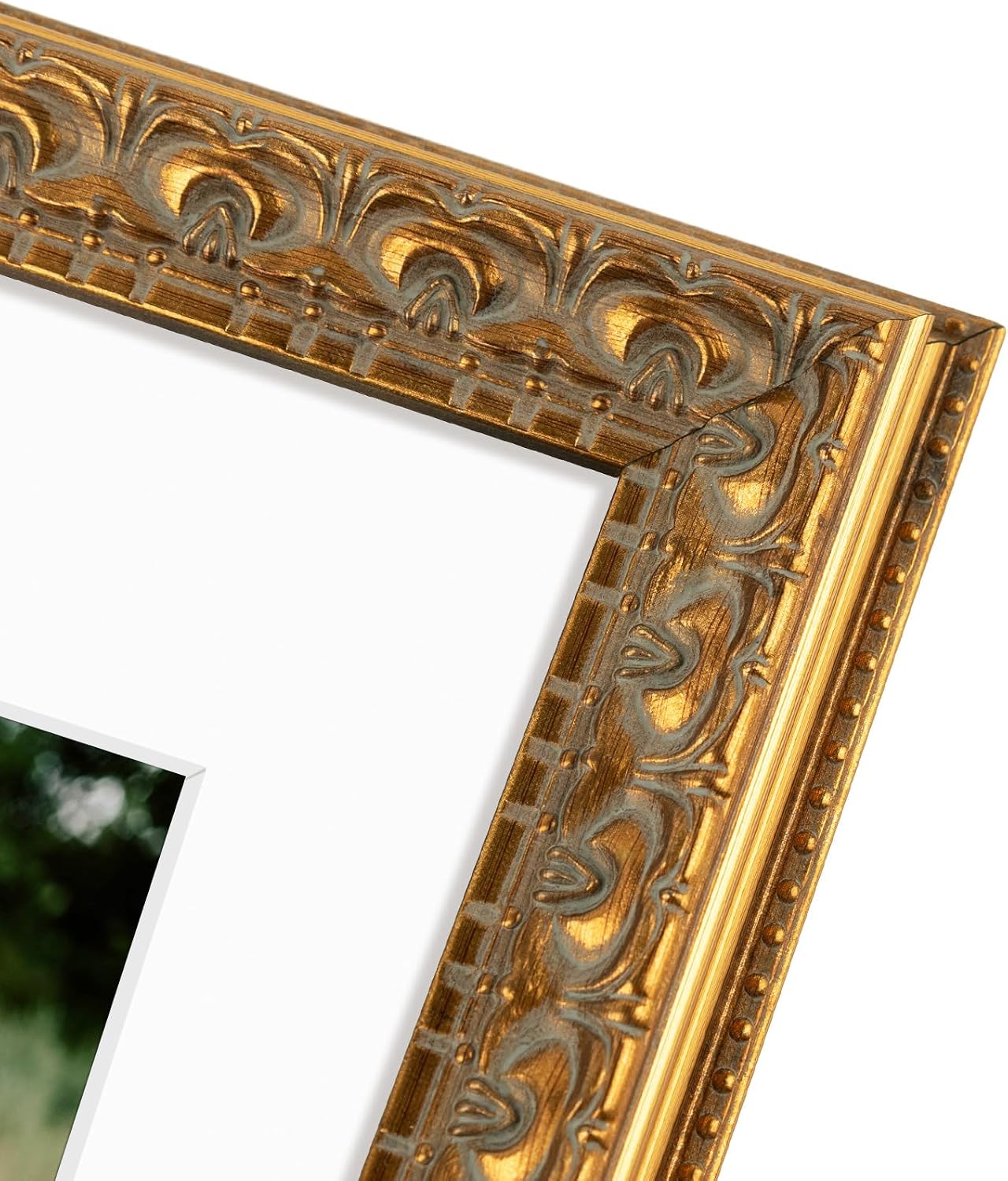 Frametory 8x12 Poster Picture Frame Real Glass Bronze Gold | Wall Mount Display, Great for Wedding, Poster, Engagement Photographs, Photo