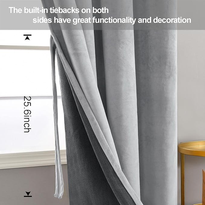 JIUZHEN Velvet Curtains for Living Room - Image 3