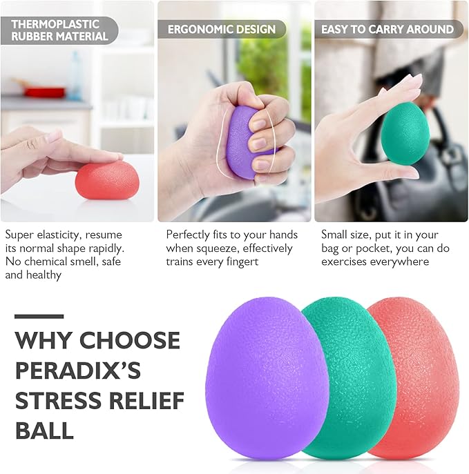 Peradix Hand Grip Strength Trainer, Stress Relief Ball, Wrist Rehab Therapy - Image 6