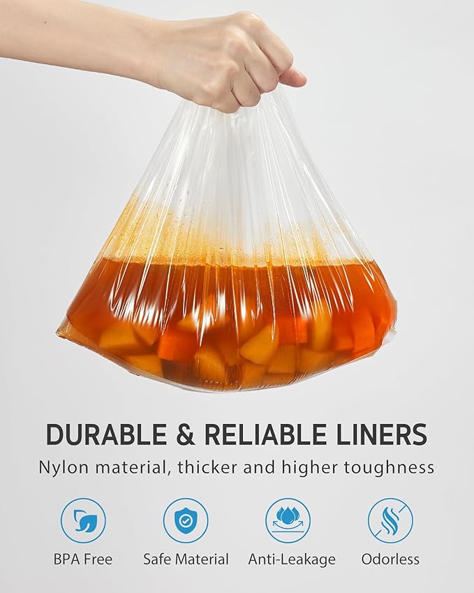 Syntus Crock Pot Liners, Disposable Cooking Bags Suitable - Image 3