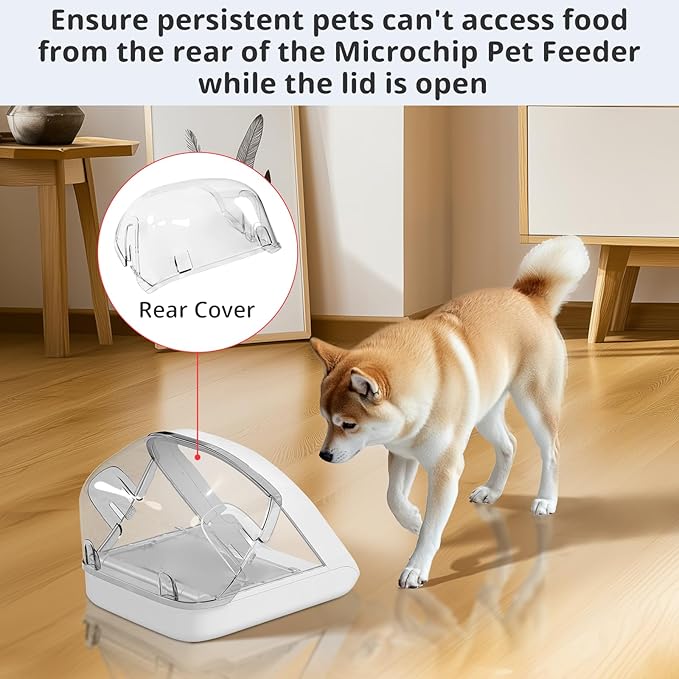 Rear Cover for Automatic Microchip Cat Pet Feeder - Image 6