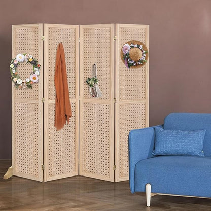 Bonnlo 4 Panel Pegboard Freestanding, 5 FT Portable Display Board Organizer - Image 7
