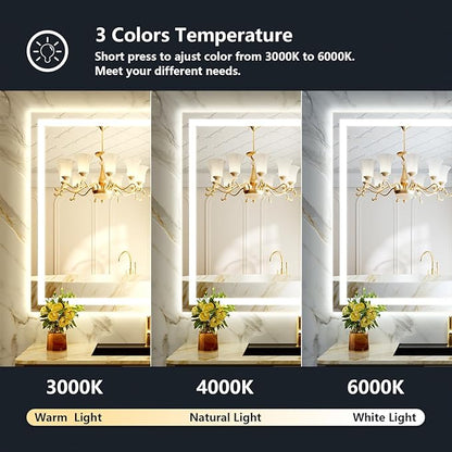 YEELAIT 44x32 Inch LED Bathroom Mirror - Image 4