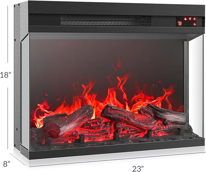 BELLEZE 23" Electric Fireplace - Image 2