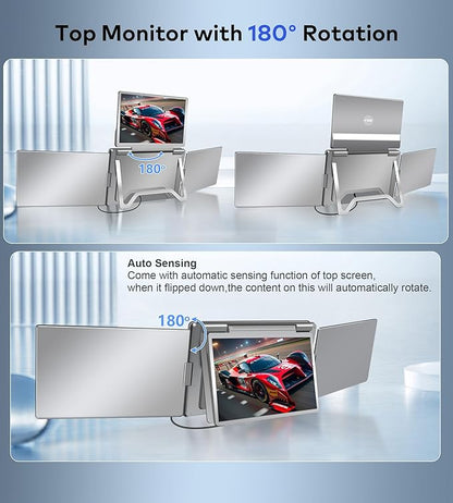 14" Portable Monitor for Laptop Screen Extender, Triple Laptop Monitor Display - Image 6