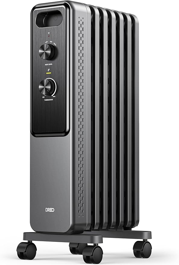 DREO Radiator Heater, Dual Knobs, 8 Safety Protection, 1500W Electric Space by DREO