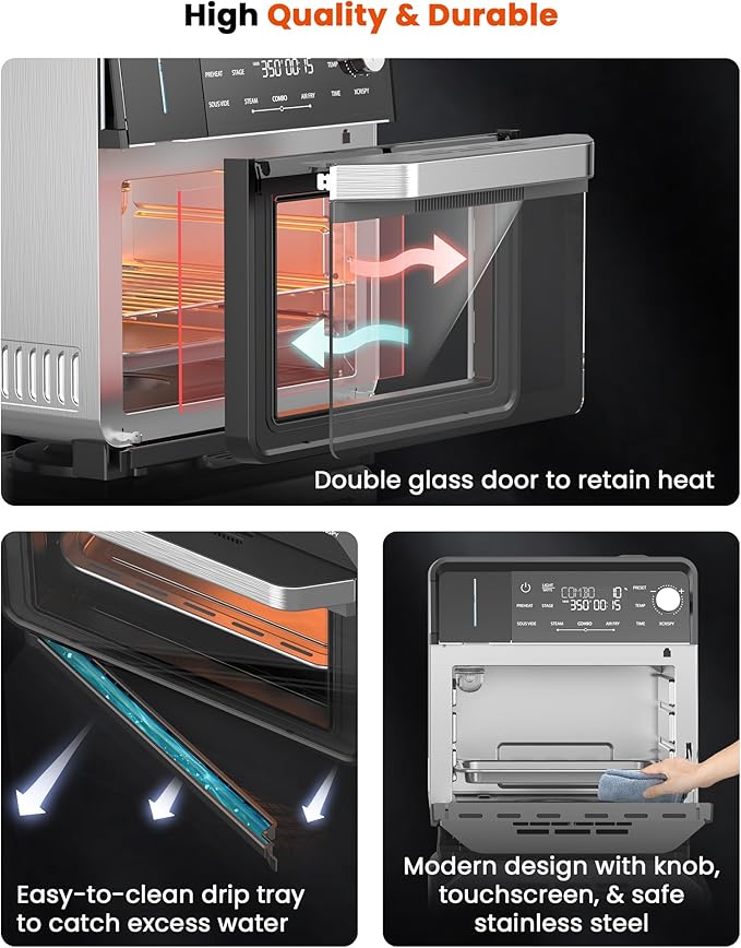 Nuwave Combi Steam Oven, Non-Toxic Stainless Steel Multi-Cooker - Image 7