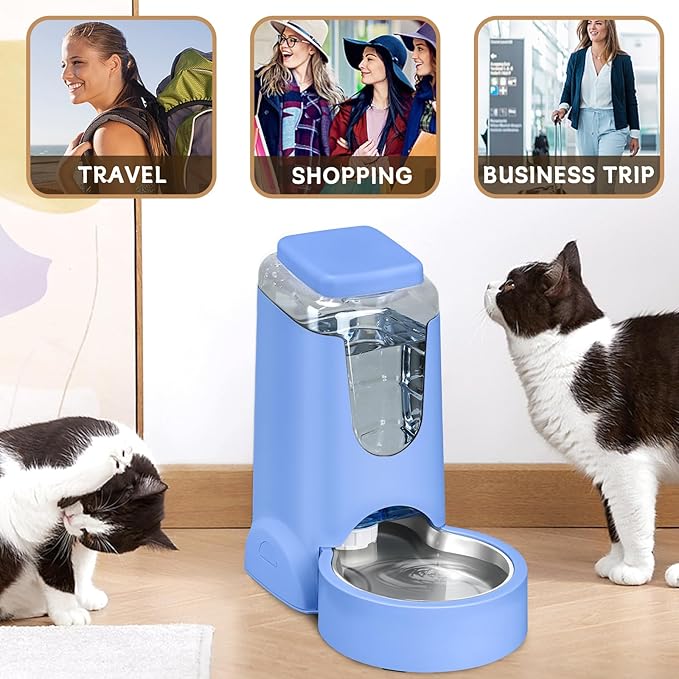 HWONMTE Portable Automatic Cat Feeder and Water Dispenser - Image 6