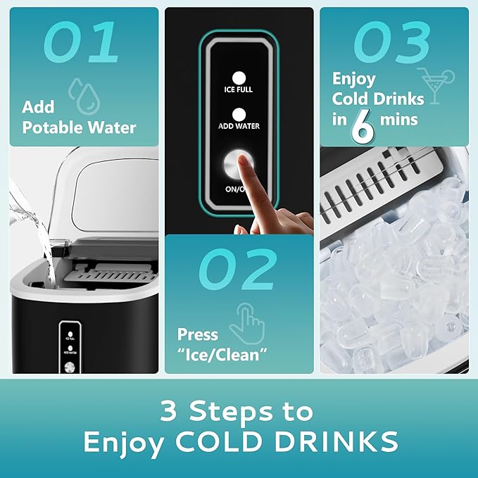 EUHOMY Countertop Ice Maker Machine - Image 6