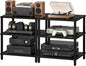 LELELINKY 3-Tier AV Media Player Stand Set of 2, Wooden TV Stand, Game Console by LELELINKY