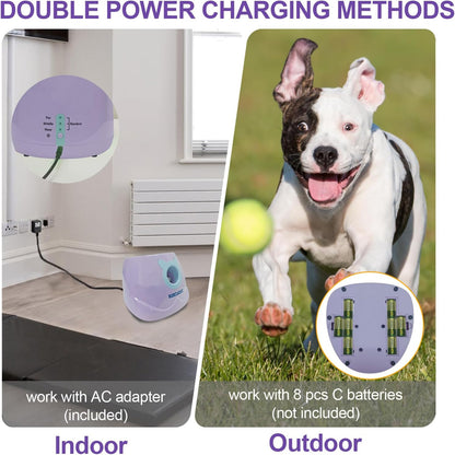 automatic dog ball launcher tennis ball thrower machine, side view