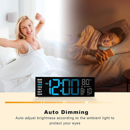 JALL 16" Large Digital Wall Mount Clock, Count Down Timer, Big LED, RGB Color - Image 7