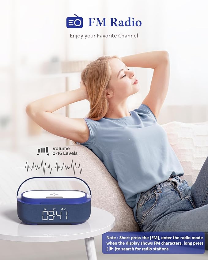 COLSUR Bluetooth Speaker Alarm Clock - Image 3