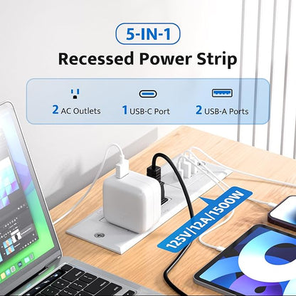 DOACE Recessed Power Strip - Image 2