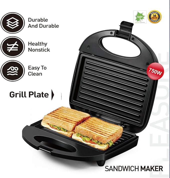 Sandwich Maker, Compact Electric Grill - Image 3