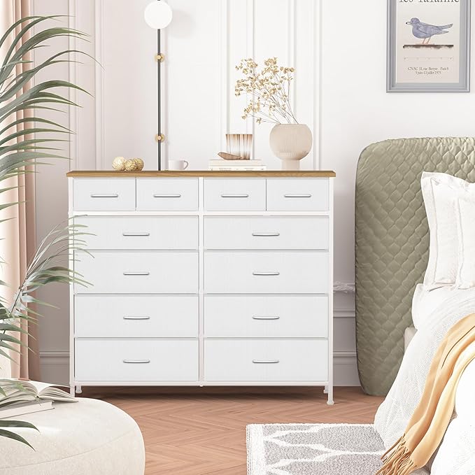 Compact 12 Drawers Dresser for Bedroom, Fabric Storage Tower, Chest of Drawers - Image 2