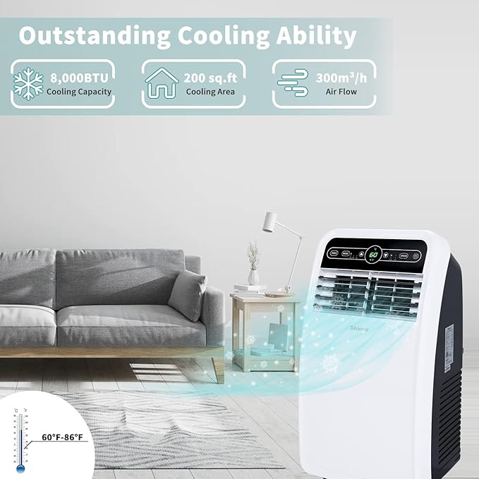 Shinco 8, 000 BTU Portable Air Conditioner, AC Unit - Image 2