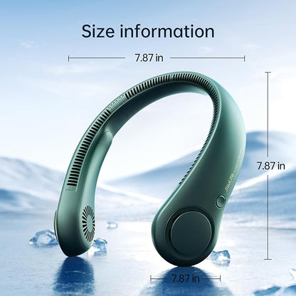 JISULIFE Portable Neck Fan, Hands Free Bladeless Fan, 5 Speeds, 4000 mAh - Image 4