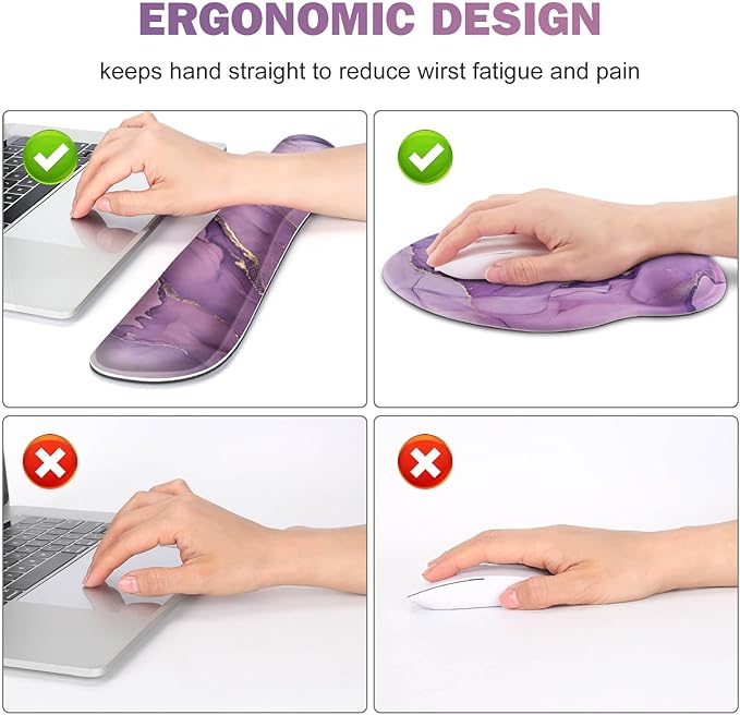 ToLuLu Desk Mat, XXL Large Mouse Pad Wrist Support Set，4 in1 Gaming Mousepad - Image 3
