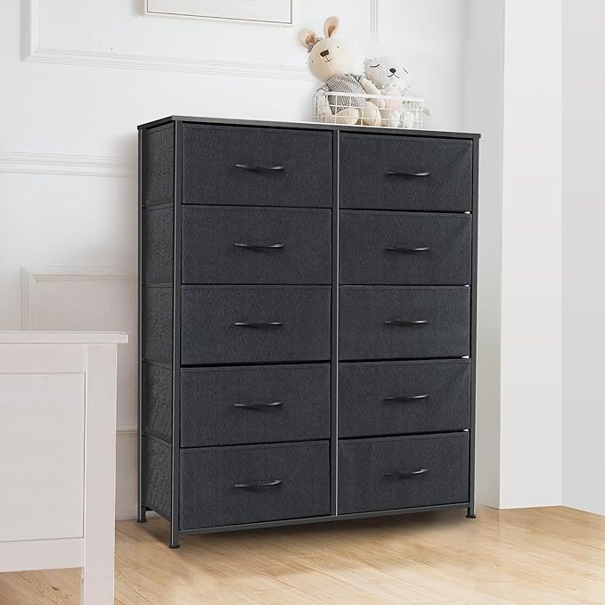 Dresser for Bedroom with 10 Drawers, Chest of Drawers, Storage Drawers - Image 8