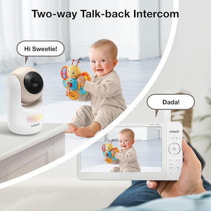 VTech Video Baby Monitor with 7" Color LCD Screen, Rechargeable Battery - Image 7