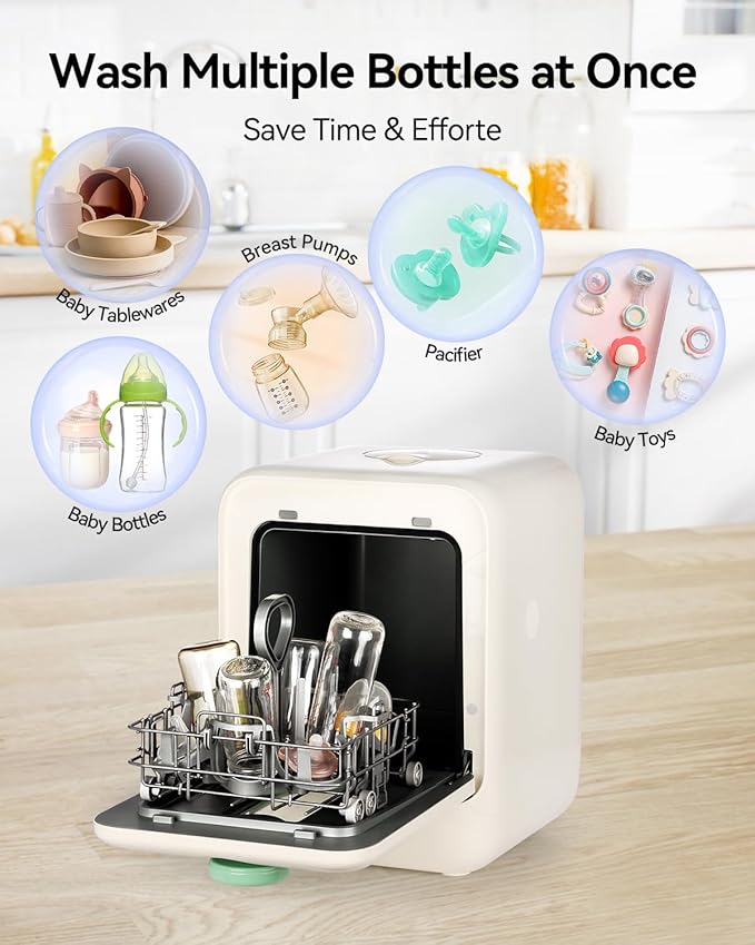 IAGREEA Baby Bottle Washer, Sterilizer and Dryer, All-in-One Pro Cleaning - Image 7