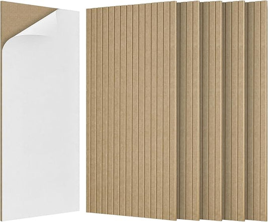 BUBOS 5 Pack Large Acoustic Panels, 47.2" X 23.6" Self-Adhesive Acoustical Wall by BUBOS