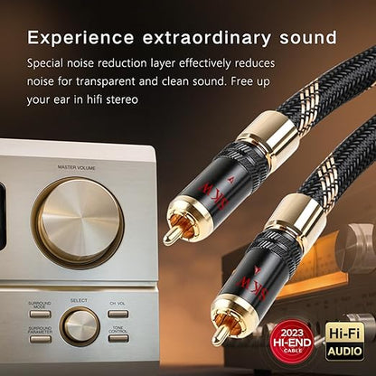 SKW Audiophiles Subwoofer Lock RCA Cable RCA to RCA Multiple Shield - Image 5
