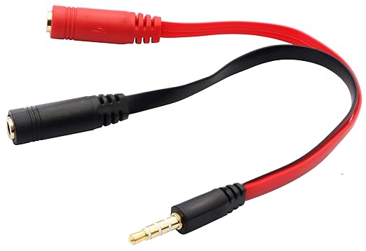 zdyCGTime 3.5mm Audio Y Splitter Cable 4-Pole 3.5mm AUX Male to 2x3.5mm Female - Image 5