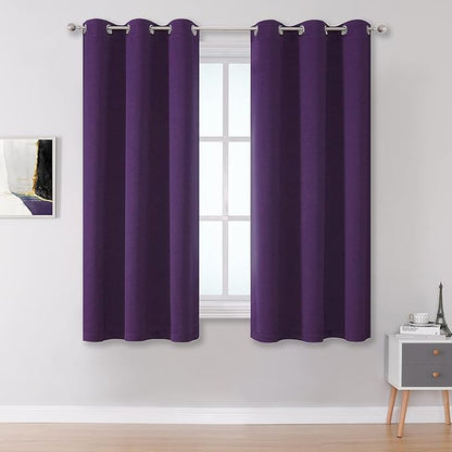 DUALIFE Purple Blackout Curtain Panels by DUALIFE