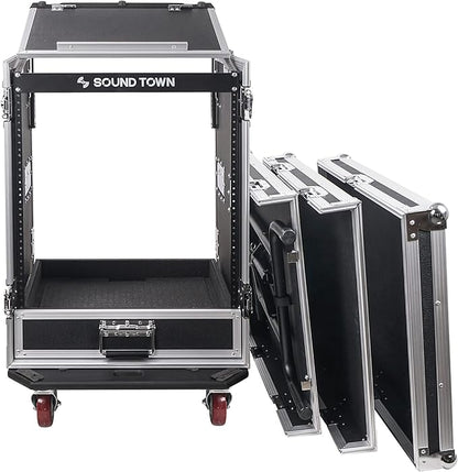 Sound Town 14U PA DJ Pro Audio Rack/Road ATA Case - Image 2