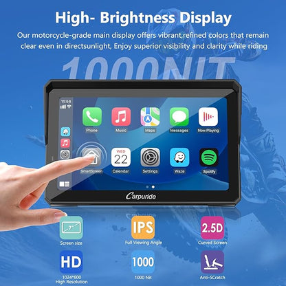 CARPURIDE W702BS PRO for BMW Motorcycle CarPlay & Android Auto Dual Bluetooth - Image 9