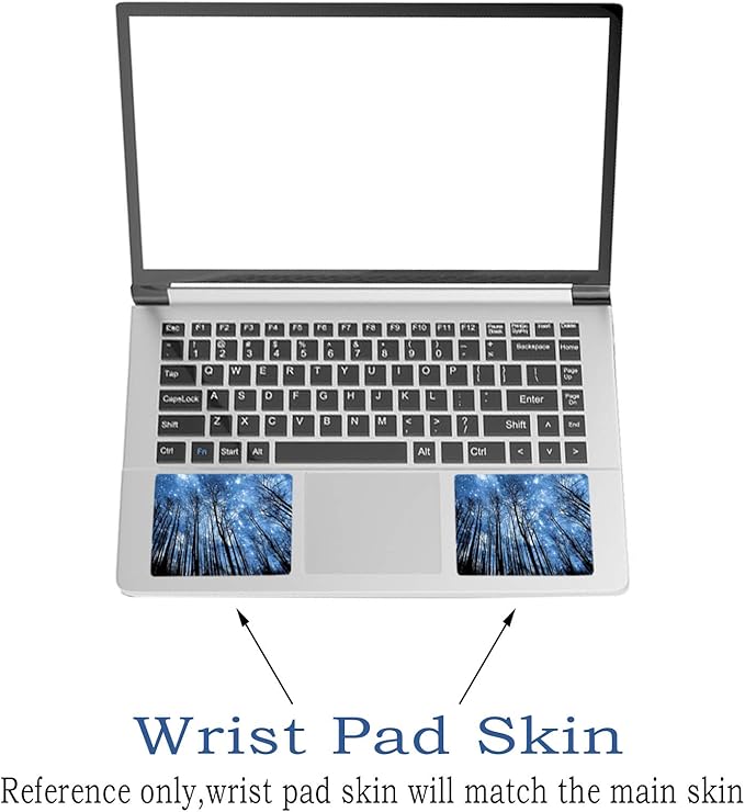 Laptop Skin Sticker Decal, Decorative Waterproof Removable, Galaxy Forest - Image 2
