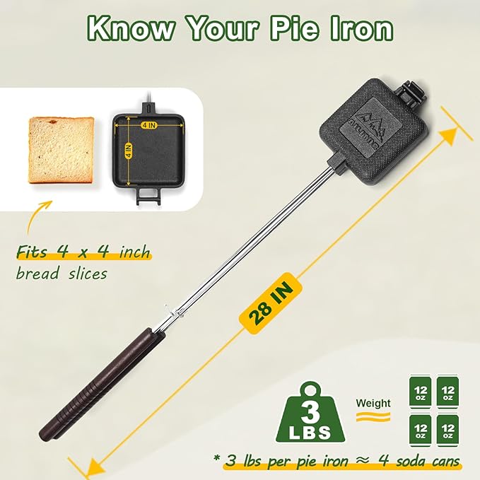 Mountain Pie Maker Cast Iron Set of 2 - Image 3