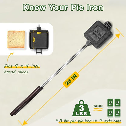 Mountain Pie Maker Cast Iron Set of 2 - Image 3