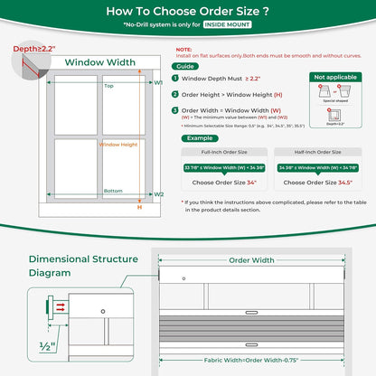 Allesin Top Down Bottom Up Cordless Cellular Shades,Thermal Insulation Honeycomb Blinds for Indoor Windows,Blackout (Dark Gray-no Drill,27.5"x64")