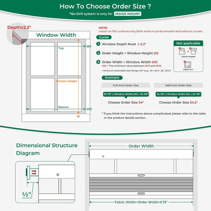 Allesin Top Down Bottom Up Cordless Cellular Shades,Thermal Insulation Honeycomb Blinds for Indoor Windows,Blackout (Dark Gray-no Drill,27"x64")