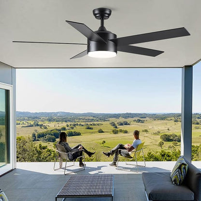 POCHFAN 52 inch Black Ceiling Fans - Image 6