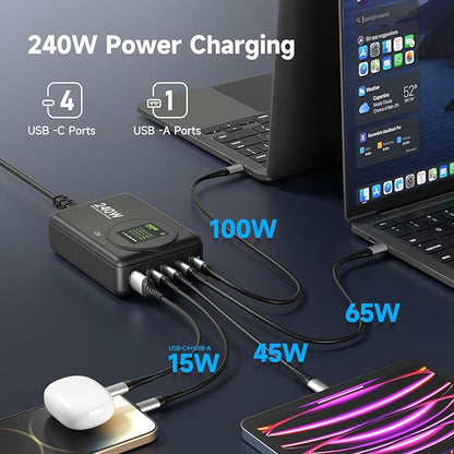 240W GaN Charger, 5-Port USB C Charger - Image 2