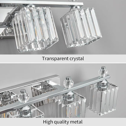 FDPBY Vanity Lights 5-Light Modern Crystal Vanity Light Chrome Bathroom Light - Image 4