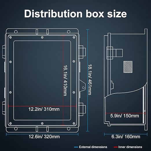 Namunanee Outdoor Electrical Junction Box, ABS Water Resistant Enclosure - Image 5