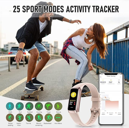 Fitness Tracker with 24/7 Heart Rate Blood Oxygen Sleep Monitor, 1.1" AMOLED - Image 5
