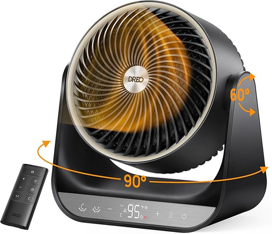 DREO Whole Room Heater 714, 60° Vertical & 90° Horizontal 3D Oscillating Heating by DREO