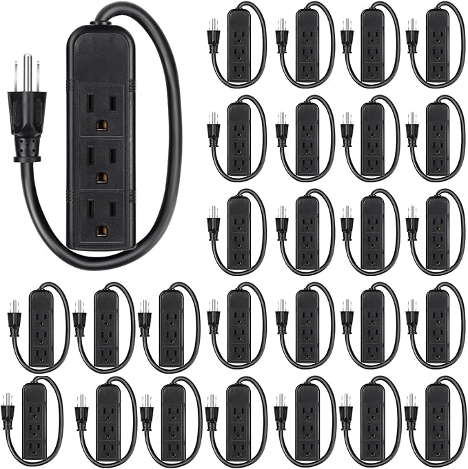 Copkim 36 Pack 3 Outlet Power Strip Extension Cord by Copkim
